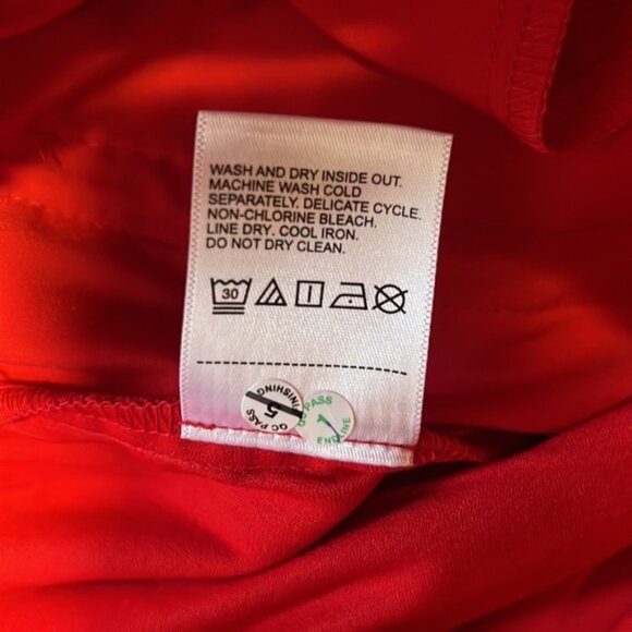 RAFAELLA Stretch Pull On Elastic Waist Ankle Pant size 12 True Red - Picture 4 of 4